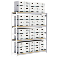 &eacute;tag&egrave;re-classeur de grande largeur, Acier, 4 Tablettes, 72" la x 18" p x 84" h, Ensemble Ajout Cam Industrial