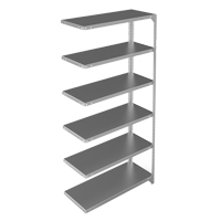 Shelving Unit, Galvanized Steel, Slotted Angle, 400 lbs. Capacity, 36" W x 72" H x 15" D Cam Industrial