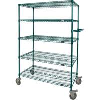 Wire Shelf Push Cart, Epoxy Finish, 36" x 69" x 24", 600 lbs. Capacity Cam Industrial