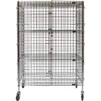 Security Cart, Chrome Plated, 48" x 69" x 24", 500 lbs. Capacity Cam Industrial