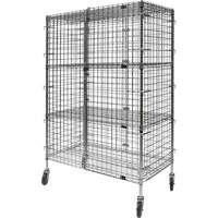 Security Cart, Chrome Plated, 48" x 69" x 24", 500 lbs. Capacity Cam Industrial