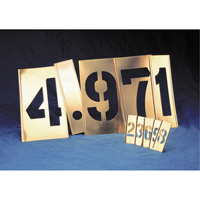 Gothic Brass Interlocking Stencils - Individual Letters & Numbers, Number, 6" SF326 | Cam Industrial