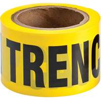 Ruban pour barricade, Anglais, 3" la x 200' lo, 3 mils, Noir sur jaune Cam Industrial