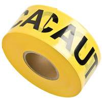 Rubans pour barricades, Anglais, 3" la x 1000' lo, 3 mils, Noir sur jaune Cam Industrial