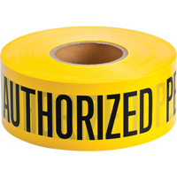 Rubans pour barricades, Anglais, 3" la x 1000' lo, 2 mils, Noir sur jaune Cam Industrial