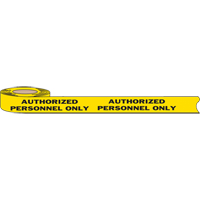 Rubans pour barricades, Anglais, 3" la x 1000' lo, 2 mils, Noir sur jaune Cam Industrial