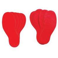 &eacute;tiquettes pour marquage des planchers, Empreinte de pas, 12" lo x 3,75" la, Rouge, Vinyle Cam Industrial