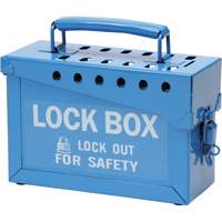 Portable Metal Lock Box, Blue Cam Industrial