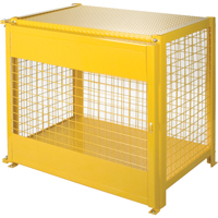 Gas Cylinder Cabinets, 6 Cylinder Capacity, 44" W x 30" D x 37" H, Yellow Cam Industrial