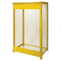 Gas Cylinder Cabinets, 10 Cylinder Capacity, 44" W x 30" D x 74" H, Yellow Cam Industrial