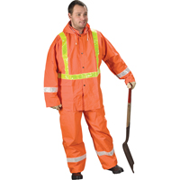 V&ecirc;tements de pluie pour la circulation Tornado, PVC, Petit, Orange haute visibilit&eacute; Cam Industrial