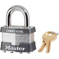 Cadenas lamin&eacute;, Argent, Cl&eacute;s identiques, Acier lamin&eacute;, Largeur de 1-3/4" Cam Industrial