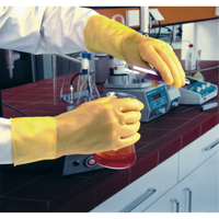 Featherweight Plus Gloves, Size Small/7, 13" L, Rubber Latex, 17-mil Cam Industrial