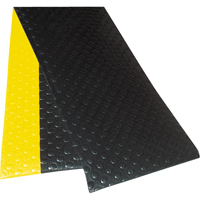 No. 417 Bubble Sof-Tred With Dyna-Shield Mats, Bubbled, 3' x 12' x 1/2", Black/Yellow, PVC Cam Industrial