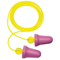 Bouchons d'oreilles en mousse sans contact E-A-R, Paire - Sac en poly, Avec cordon Cam Industrial