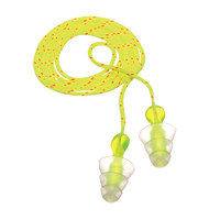 E-A-R Tri-Flange Reusable Earplugs, Corded, Bulk - Polybag, 26 dB NRR, One-Size Cam Industrial