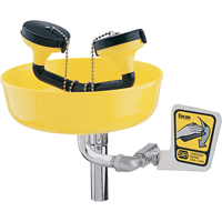 Poste de douche oculaire, Installation Support pour tuyau d'approvisionnement, Bol Plastique Cam Industrial