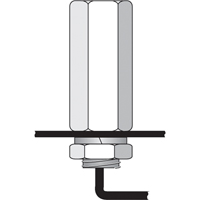 Tiges de s&eacute;curit&eacute; pour support porte-drapeau, usage intensif - accessoires & pi&egrave;ces de rechange Cam Industrial