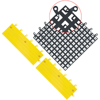 ErgoDeck&reg; Mat No. 560, PVC, 1-1/2' W x 1-1/2' L, 7/8" Thick, Black Cam Industrial