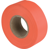 Flagging Tape, 1.1875" W x 150' L, Fluorescent Orange Cam Industrial