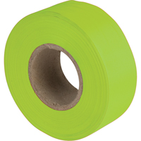 Flagging Tape, 1.1875" W x 150' L, Fluorescent Lime Cam Industrial