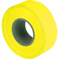 Flagging Tape, 1.2" W x 150' L, Fluorescent Yellow Cam Industrial