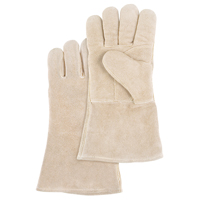 Premium Welder's Gloves, Split Cowhide, Size Large Cam Industrial