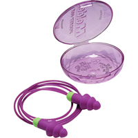 Rockets&reg; Reusable Earplugs, Corded, Bulk - Plastic Case, 27 dB NRR, One-Size Cam Industrial