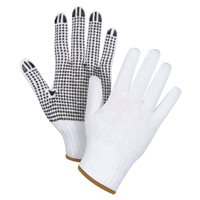 Gants tricot&eacute;s &agrave; pois, Poly/coton, Un c&ocirc;t&eacute;, Calibre 7, Grand Cam Industrial