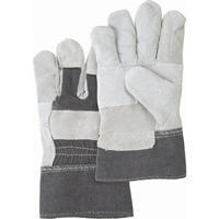 Gants d'ajusteur &agrave; paume renforc&eacute;e d'usage standard, Grand, Paume en Cuir de vache refendu, Doublure en Coton Cam Industrial
