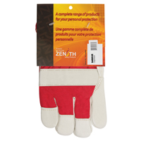 Red & White Premium Winter-Lined Fitters Gloves, Large, Grain Cowhide Palm, Boa Inner Lining Cam Industrial