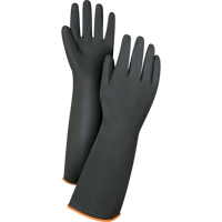 Heavyweight Chemical-Handling Gloves, Size Large/9, 18" L, Rubber Latex, 30-mil Cam Industrial