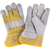 Premium Quality Fitters Gloves, Large, Split Cowhide Palm, Cotton Inner Lining Cam Industrial