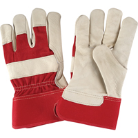 Premium Dry-Palm Fitters Gloves, Large, Grain Cowhide Palm, Cotton Inner Lining Cam Industrial