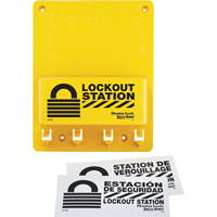 Compact Lockout Station, None Padlocks, 4 Padlock Capacity, Padlocks Not Included Cam Industrial