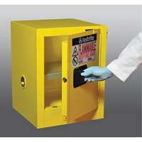 Sure-Grip&reg; EX Countertop Flammable Safety Cabinet, 4 gal., 1 Door, 17" W x 22" H x 17" D Cam Industrial