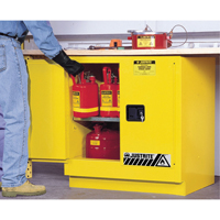 Sure-Grip&reg; EX Undercounter Flammable Safety Cabinet, 22 gal., 2 Door, 35" W x 35" H x 22" D Cam Industrial