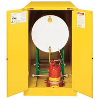 Sure-Grip&reg; EX Horizontal Drum Storage Cabinets, 55 US gal. Cap., Yellow Cam Industrial