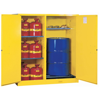 Sure-Grip&reg; EX Double-Duty Safety Cabinets, 115 US gal. Cap., Yellow Cam Industrial