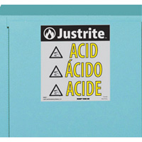 ChemCor&reg; Lined Acid/Corrosive Storage Cabinets, 22 gal., 35" x 35" x 22" Cam Industrial