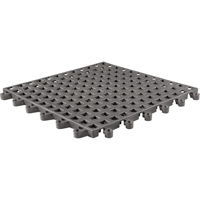 ErgoDeck&reg; General Purpose No. 564 Matting, PVC, 1-1/2' W x 1-1/2' L, 7/8" Thick, Charcoal Cam Industrial