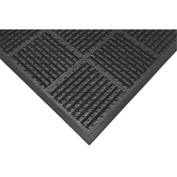 Outfront Reversible No. 227 Mat, Rubber, Scraper Type, Slotted Pattern, 3' x 6', Black Cam Industrial