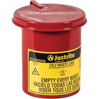 Mini Bench - Top Oily Waste Cans, FM Approved, 0.45 US gallon, Red Cam Industrial