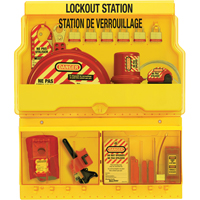 Deluxe Lockout Stations, Aluminum Padlocks, 32 Padlock Capacity, Padlocks Included Cam Industrial