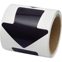 D&eacute;calcomanie en couleur pour le marquage des planchers, Fl&egrave;che, 4" lo x 4" la, Noir, Vinyle Cam Industrial