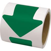 D&eacute;calcomanie en couleur pour le marquage des planchers, Fl&egrave;che, 4" lo x 4" la, Vert, Vinyle Cam Industrial