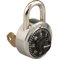 Padlock, Combination, Hardened Steel, 1-7/8" Width Cam Industrial
