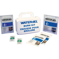 Trousses d'urgence pour brûlures Water Jel, Boîte en plastique de 10 unit&eacute;s, Classe 2 Cam Industrial