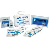 Trousses d'urgence pour brûlures Water Jel, Boîte en plastique de 36 unit&eacute;s, Classe 2 Cam Industrial