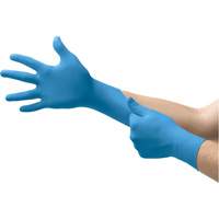 Gants jetables, Petit, Nitrile, 5 mils, Poudr&eacute;s, Bleu Cam Industrial